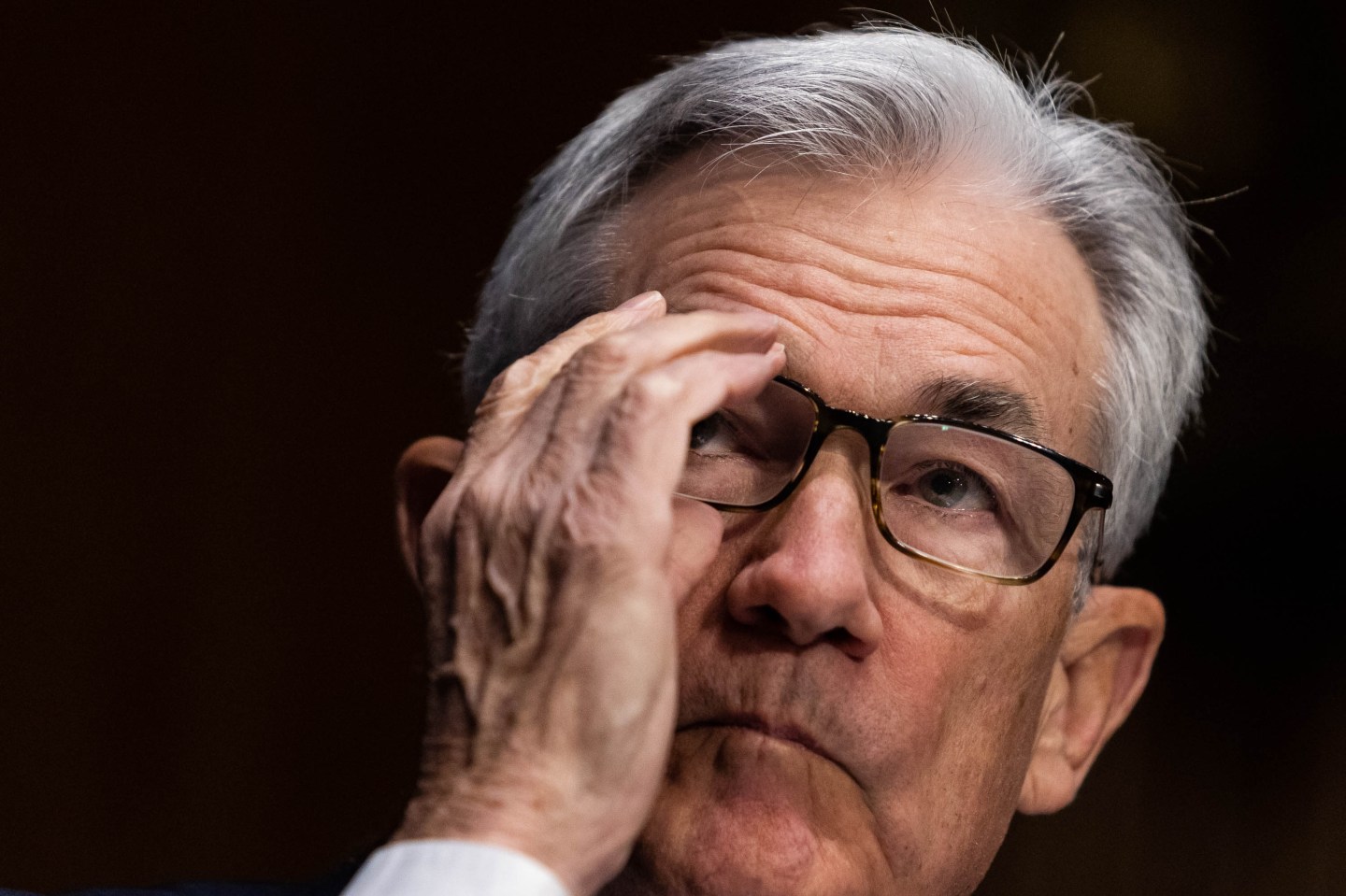 Jerome H. Powell, Chair of the Board of Governors of the Federal Reserve, speaks during a confirmation hearing before the Senate Banking, Housing and Urban Affairs Committee on January 11, 2022 in Washington, DC.