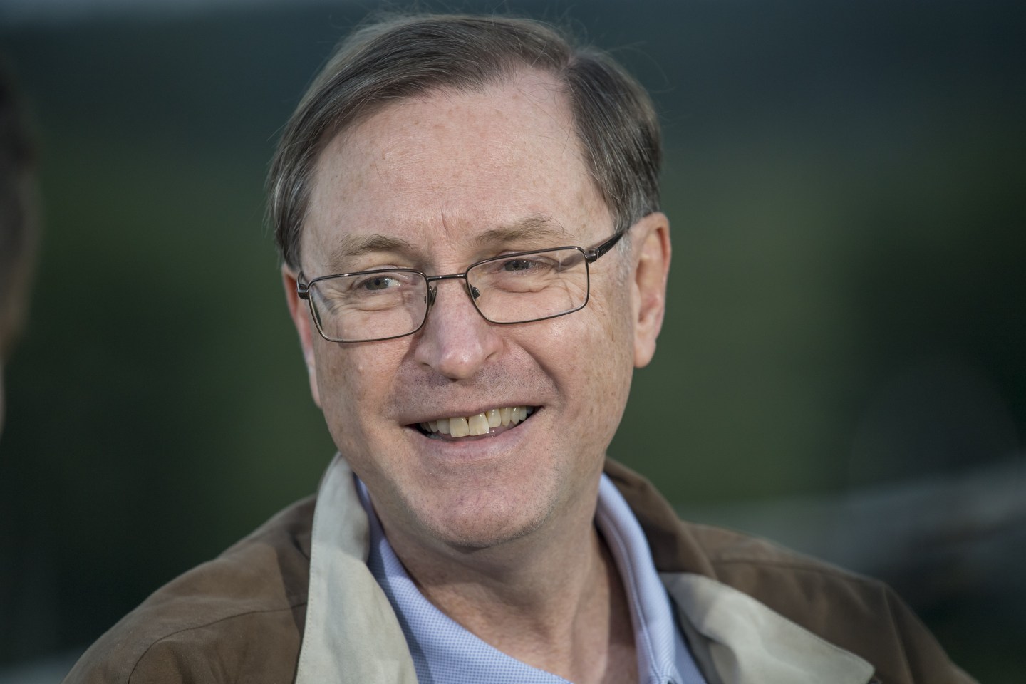 Glenn Hubbard, dean of the Columbia Graduate School of Business, reacts during a Bloomberg Television interview at the Jackson Hole economic symposium, sponsored by the Federal Reserve Bank of Kansas City, in Moran, Wyoming, U.S., on Friday, Aug. 25, 2017.