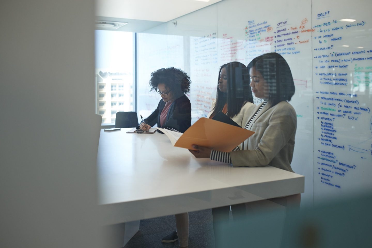Businesswomen inside meeting room