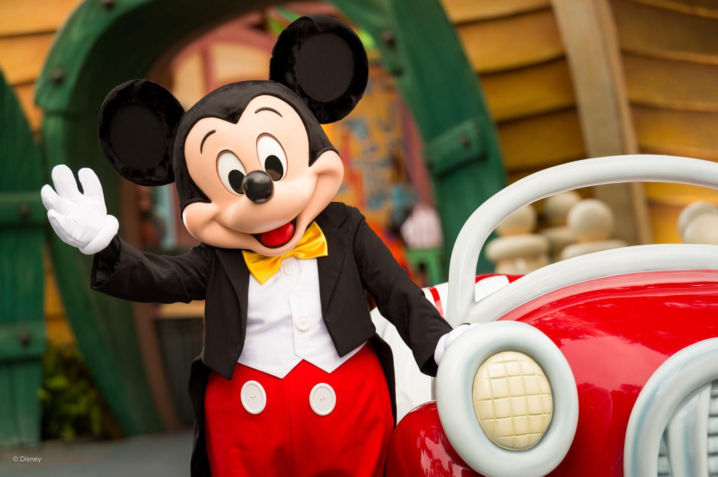 Mickey Mouse waving