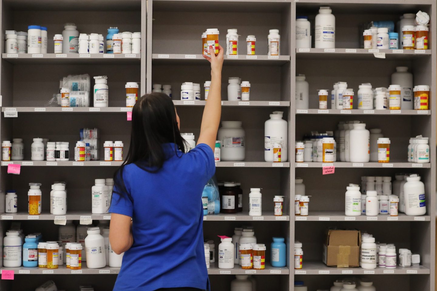 A pharmacy technician at work in Utah