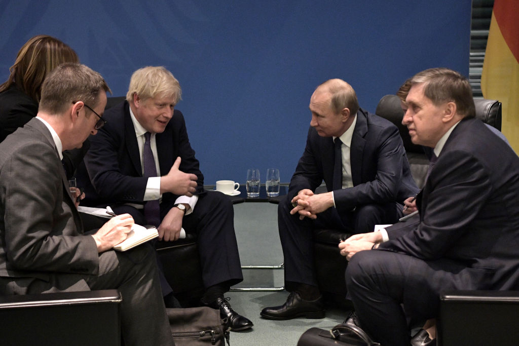 Boris Johnson and Vladimir Putin