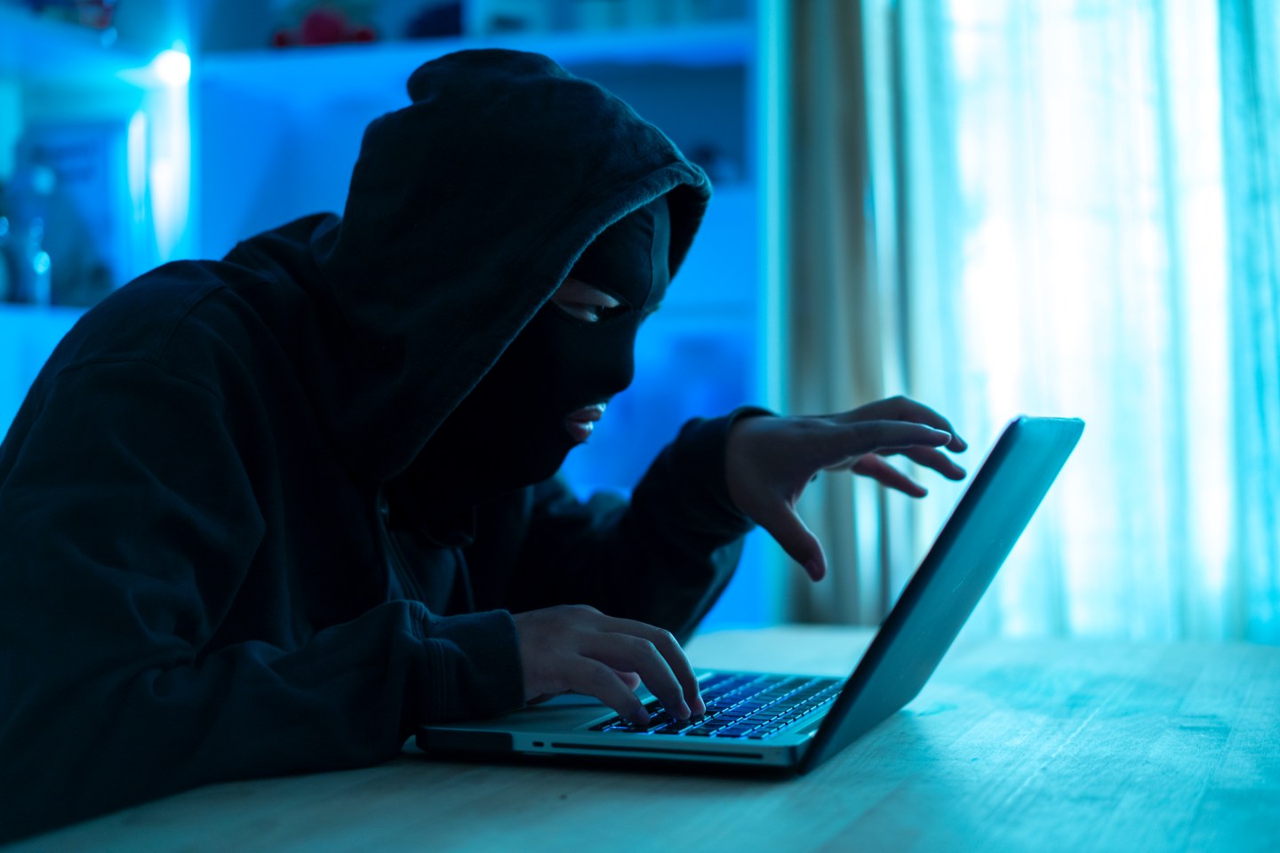 Artistic photo of a hacker
