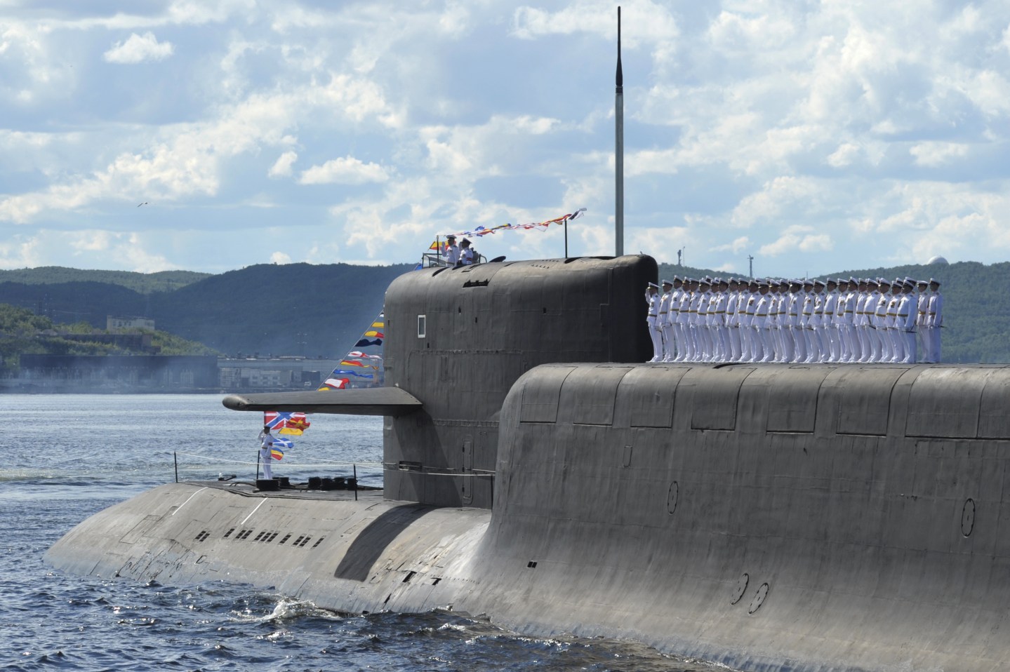 A Russian nuclear ballistic missile submarine in 2020.