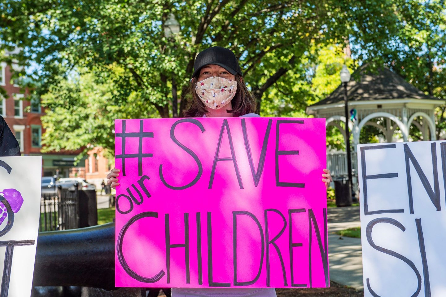 The “#SaveTheChildren” movement has been holding anti-pedophilia protests across the U.S. QAnon-linked internet conspiracy theories are claiming the world is run by an obscure pedophile ring.