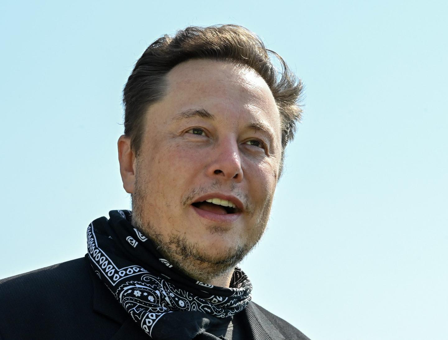 A closeup of Tesla CEO Elon Musk