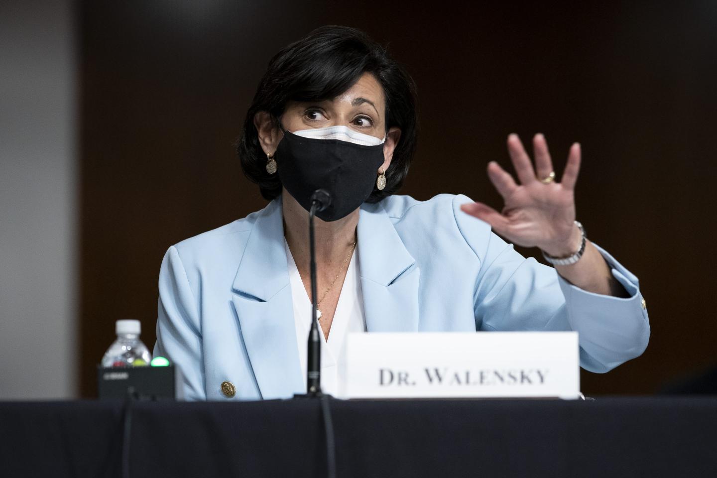 CDC director Rochelle Walensky pictured at a press conference in Washington D.C., on Jan. 11.