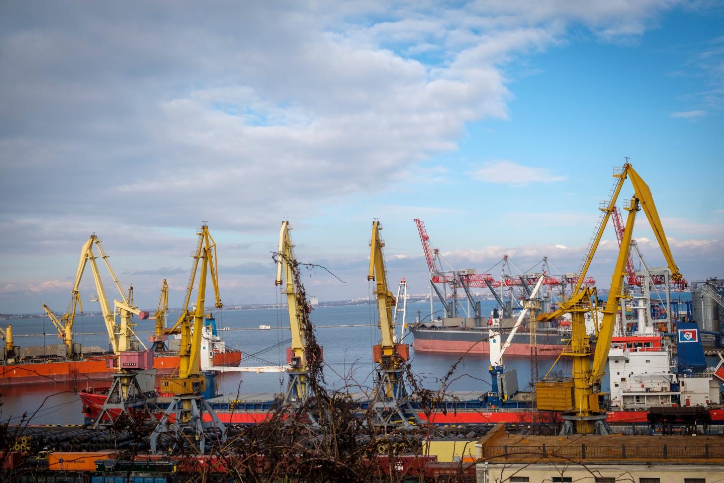 Cargill says a ship it chartered was hit in Ukrainian waters in the Black Sea