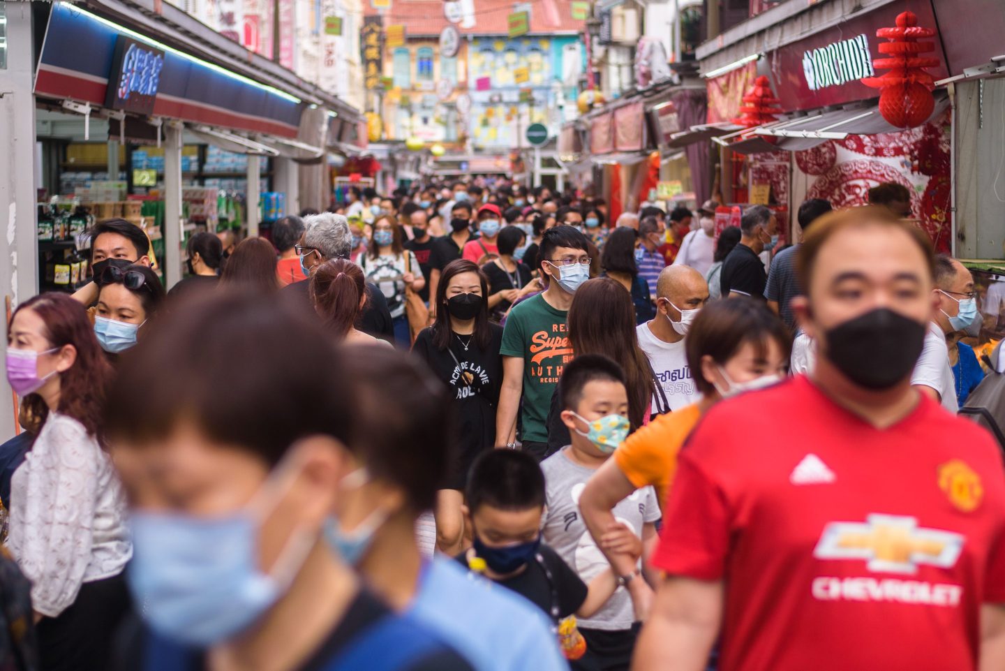People walking in Singapore
