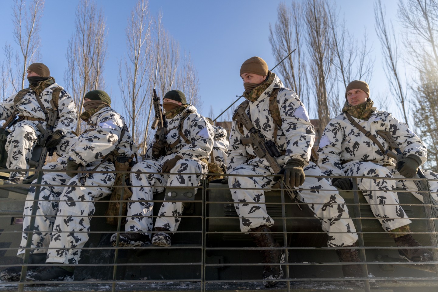 Members of the Ukrainian forces during training exercises earlier this month.