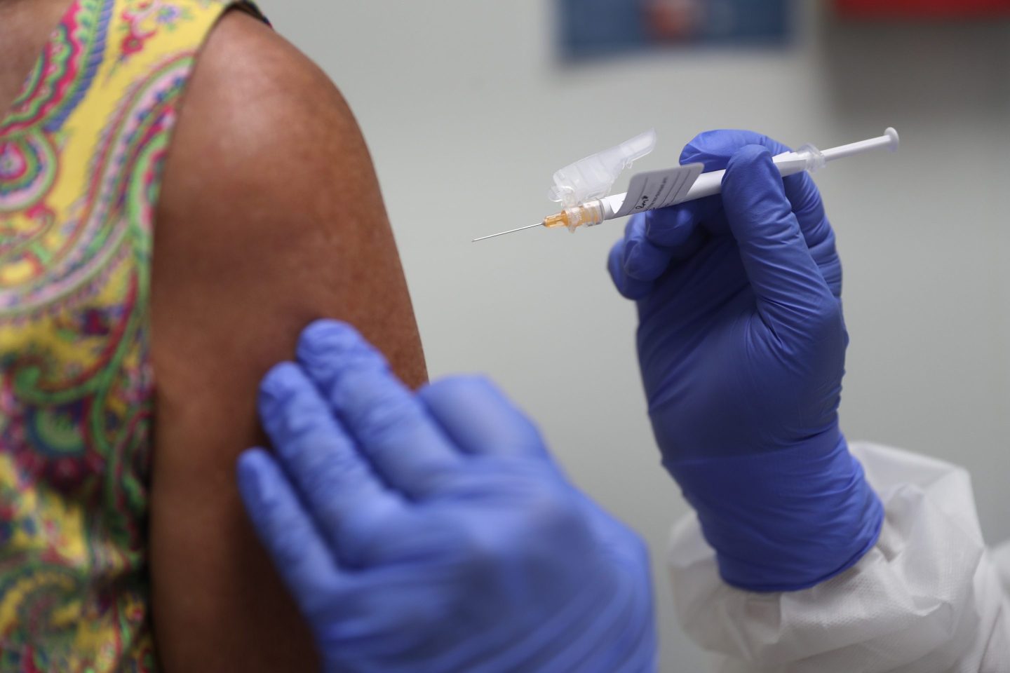 Person gets vaccinated in Florida