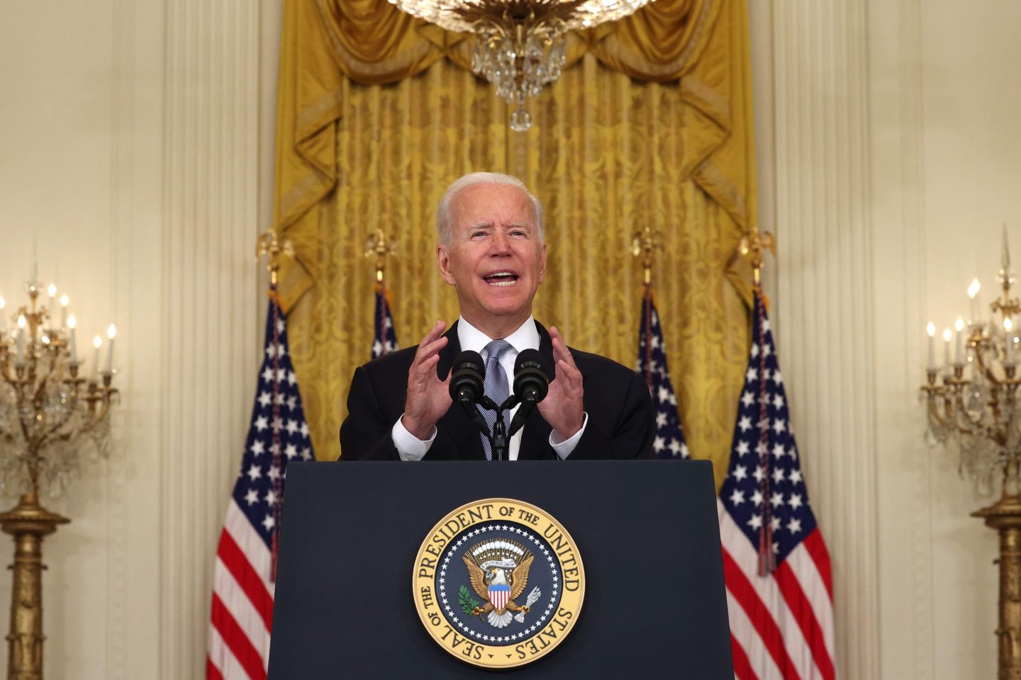 President Joe Biden gives address