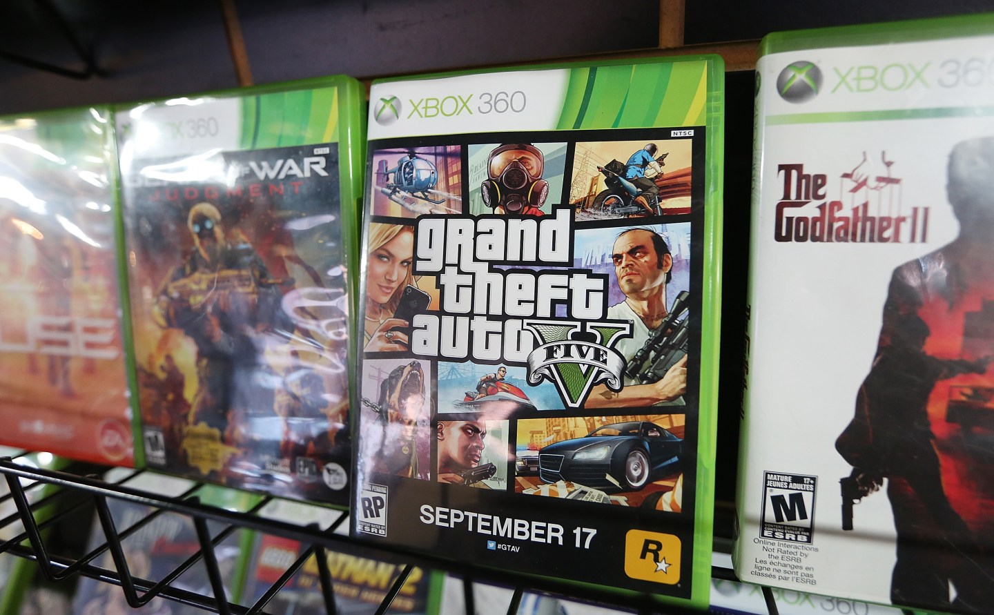 A display copy of Grand Theft Auto V