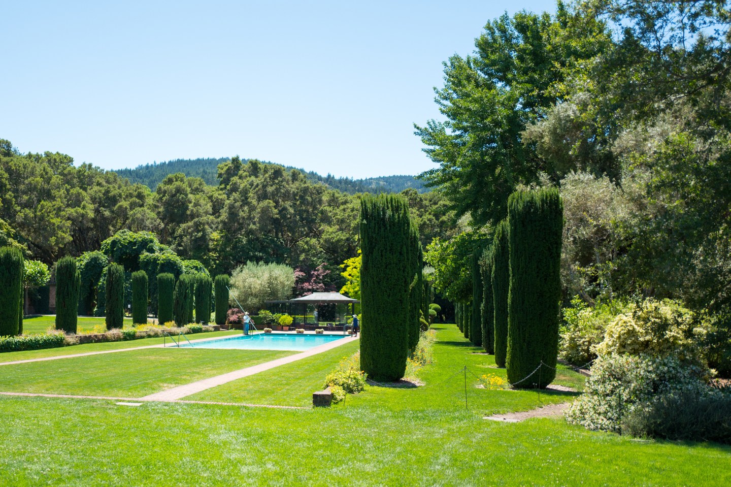 Filoli, a preserved country house, formal garden, and estate operated by the National Trust for Historic Preservation in Woodside, California