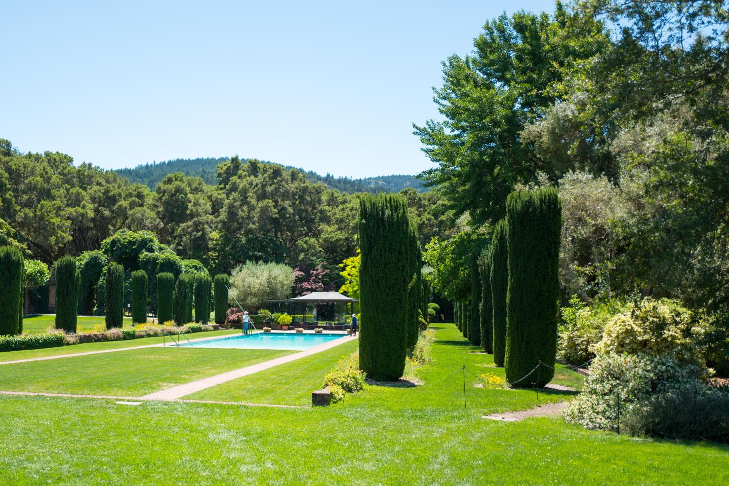 Filoli, a preserved country house, formal garden, and estate operated by the National Trust for Historic Preservation in Woodside, California