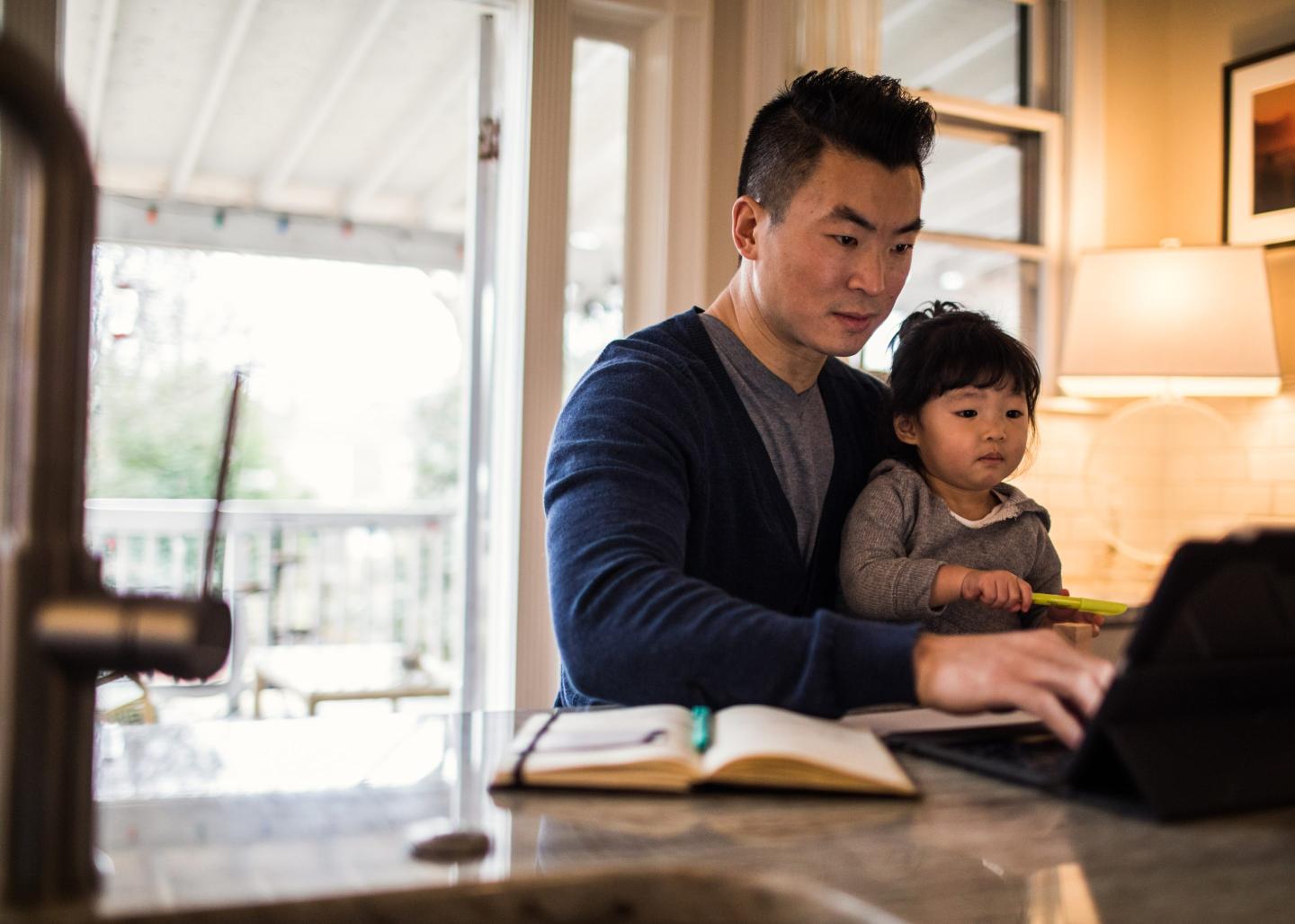 Parent working from home