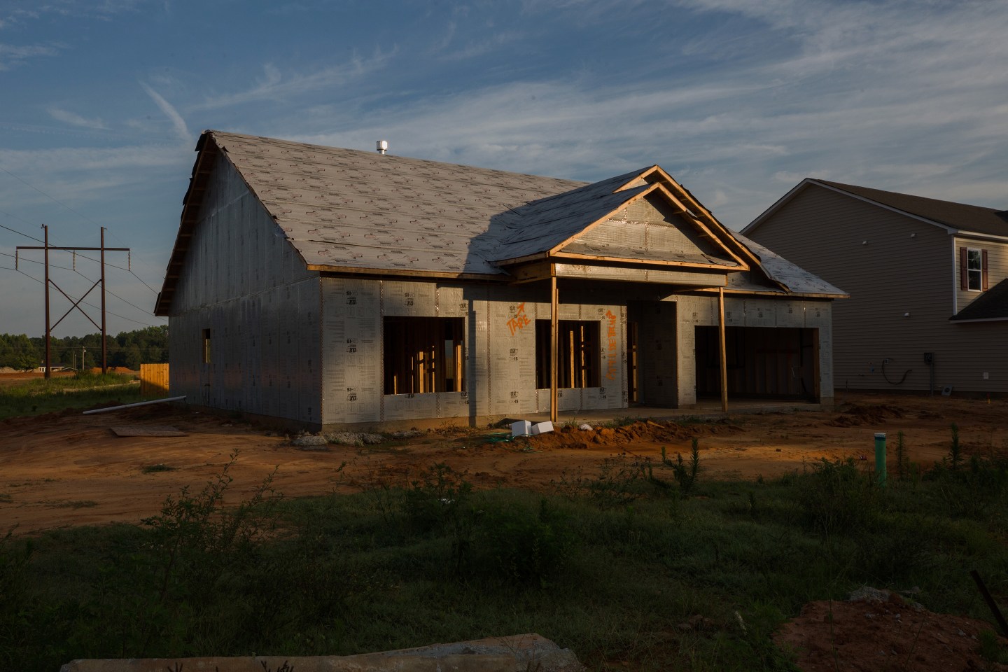 A home under construction in Sumter, S.C.