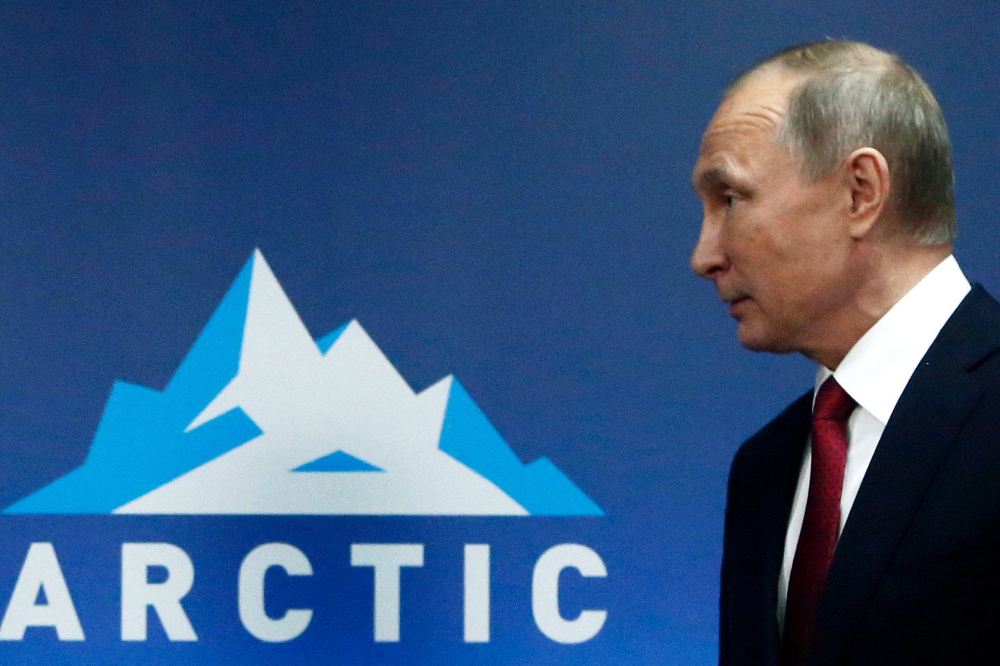 Russian President Vladimir Putin at International Arctic Forum.