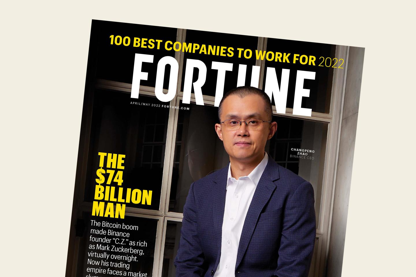 Fortune's May cover of Changpeng Zhao "CZ" CEO of Binance