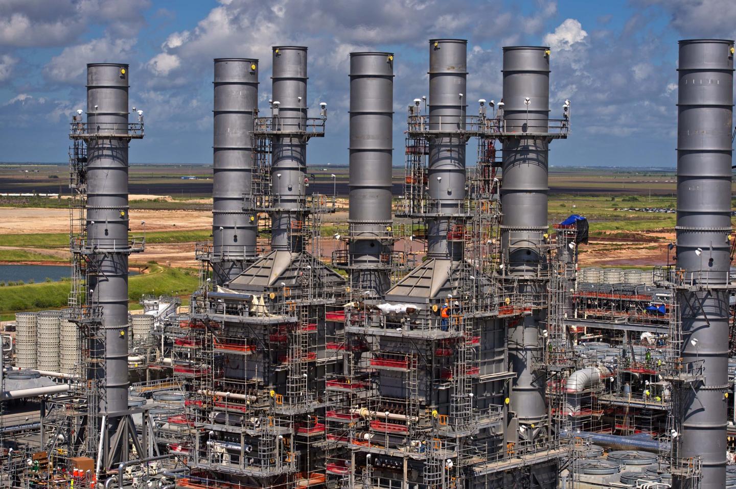 A liquefied natural gas export terminal under construction in Corpus Christi, Texas.