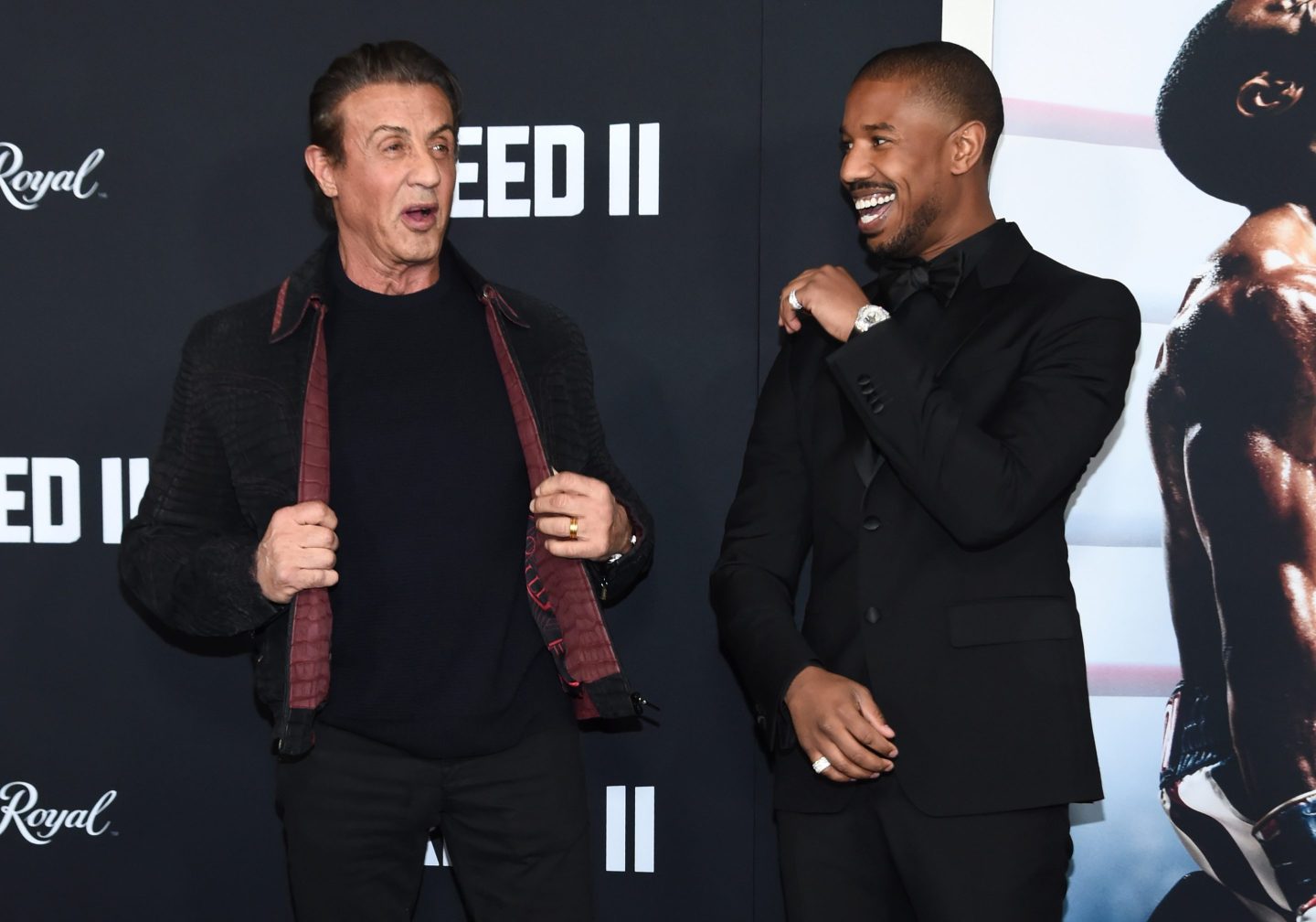 Sylvester Stallone and Michael B. Jordan