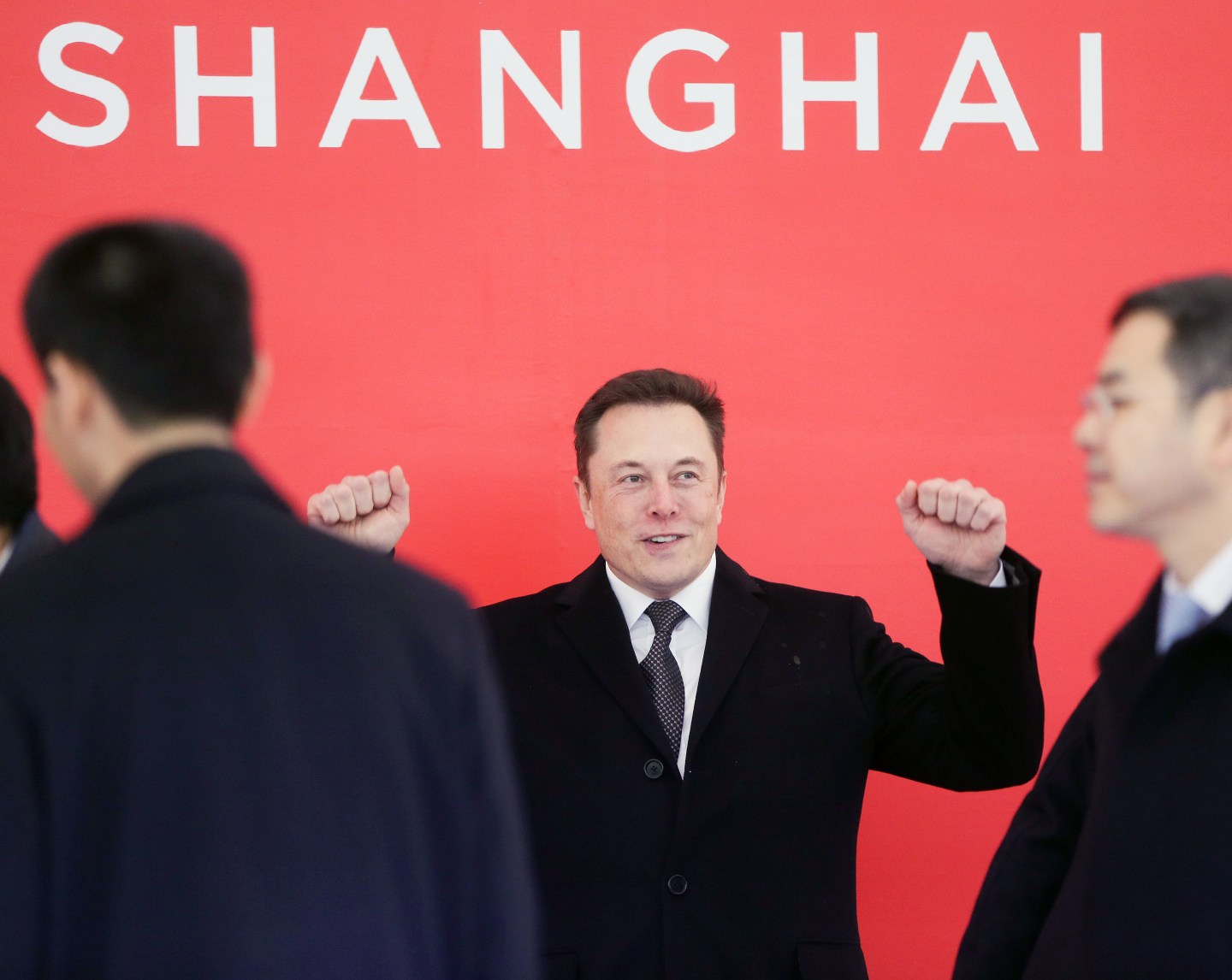 Elon Musk in Shanghai in 2019