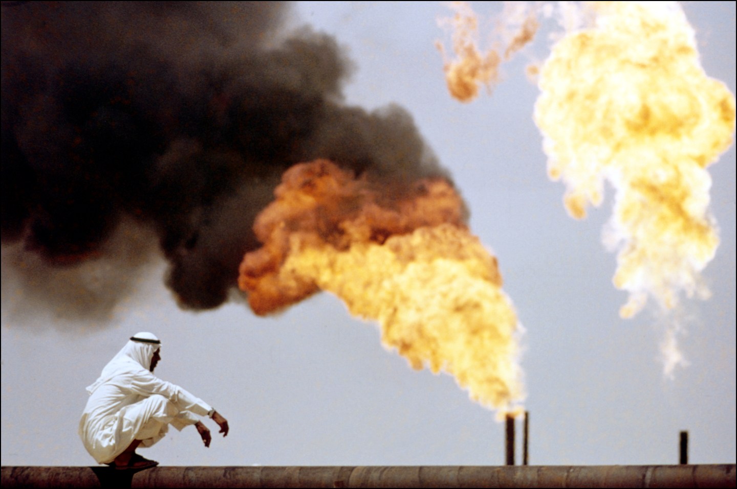 Oil in the Gulf In Qatar On April 12, 2002.