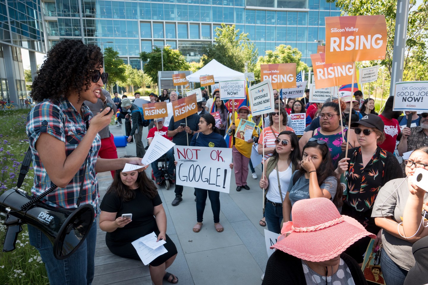 Google contractors protest.