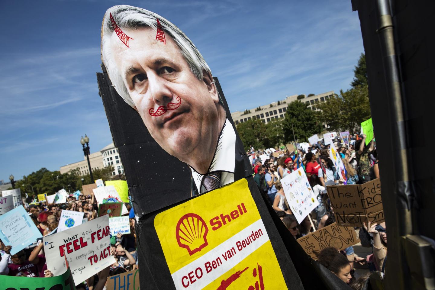 Ben Van Beurden climate protest