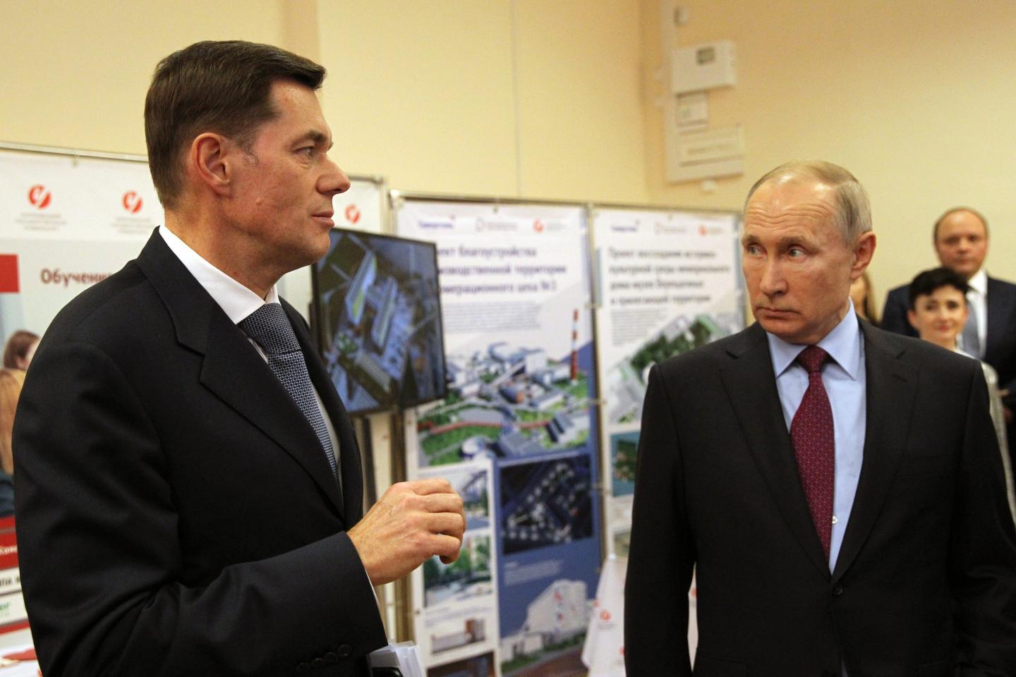 Vladimir Putin and Alexei Mordashov.