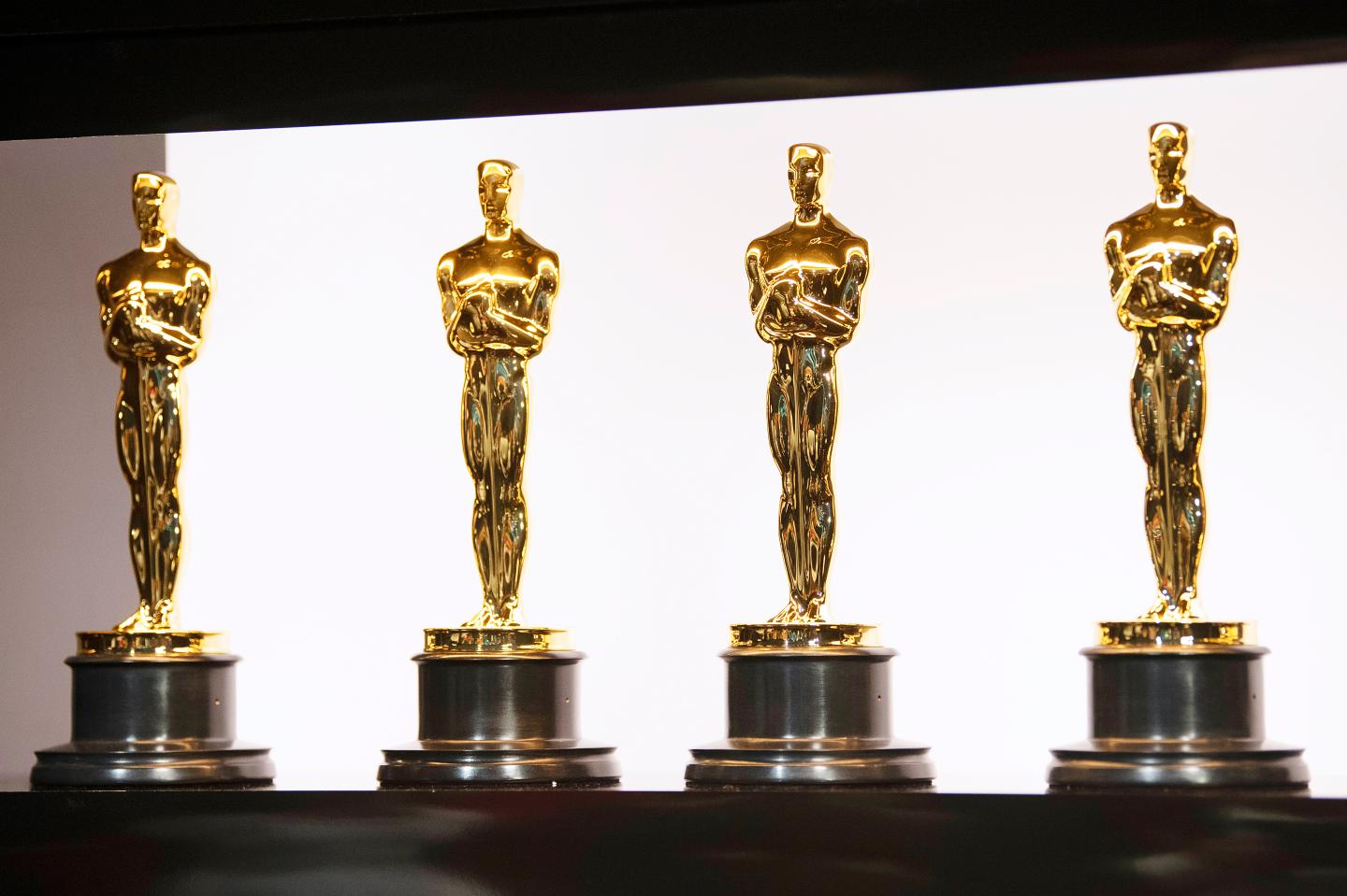 Academy Awards Oscar statues.