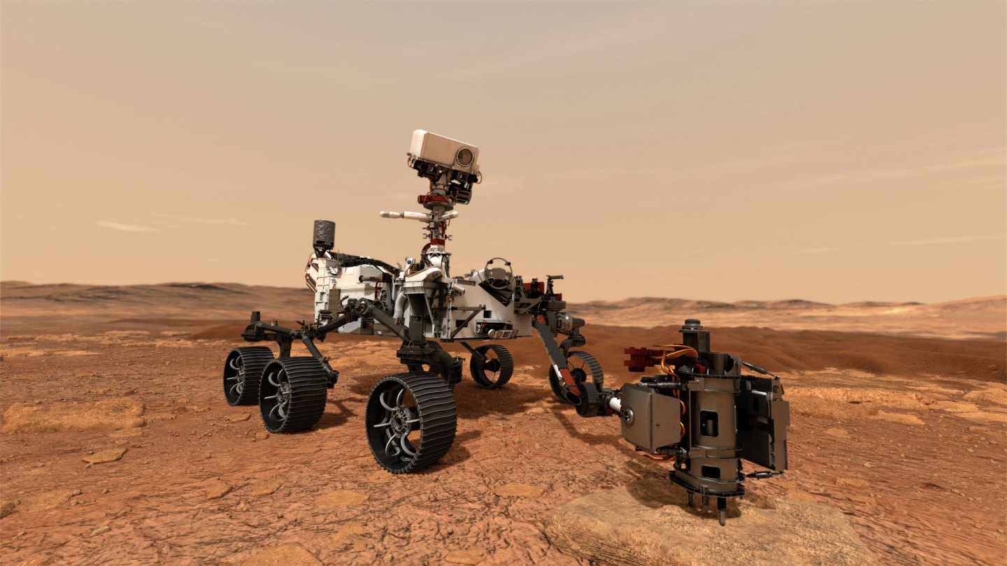 Concept illustration of NASA's Perseverance rover.