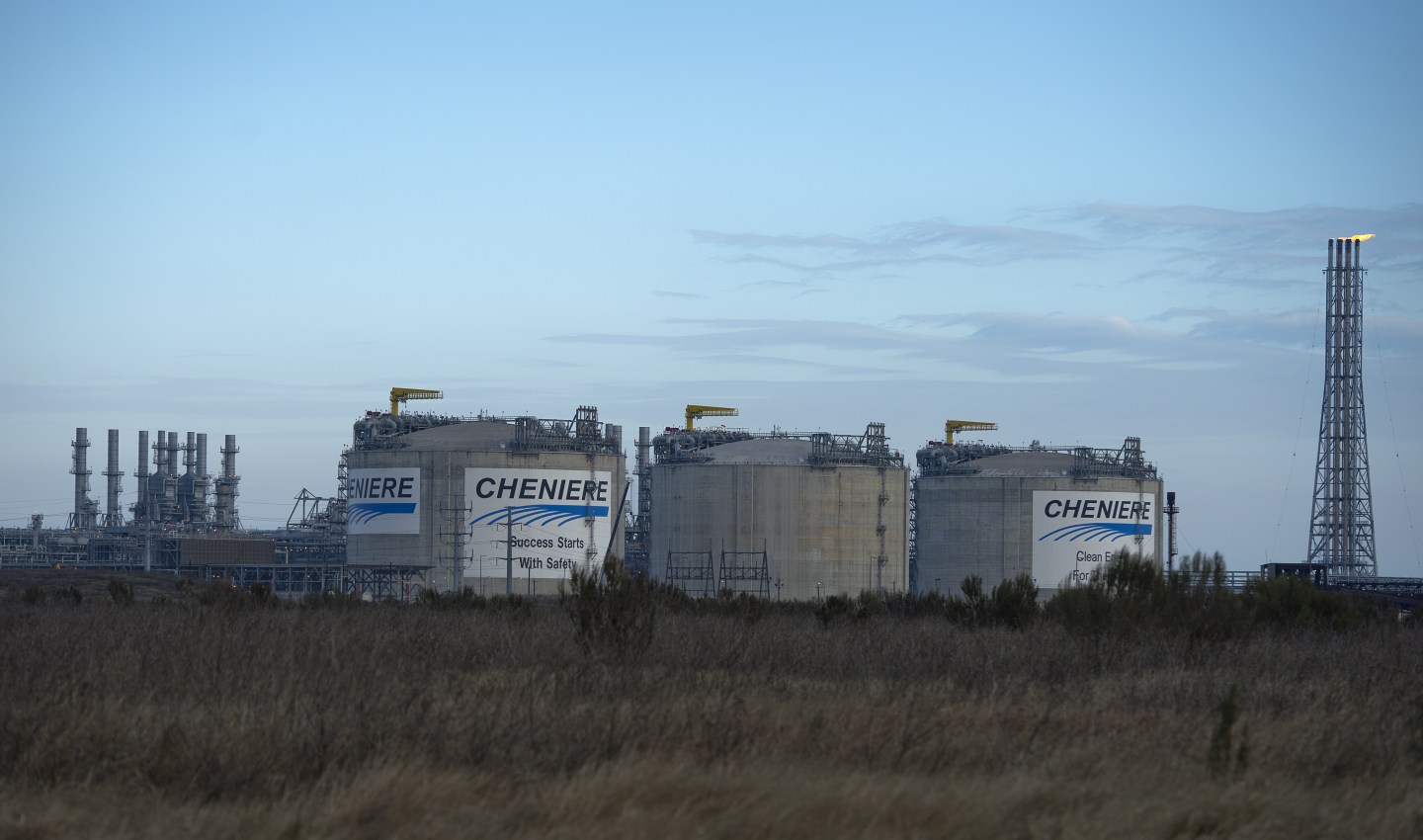 Cheniere Energy liquefaction factory in Texas.