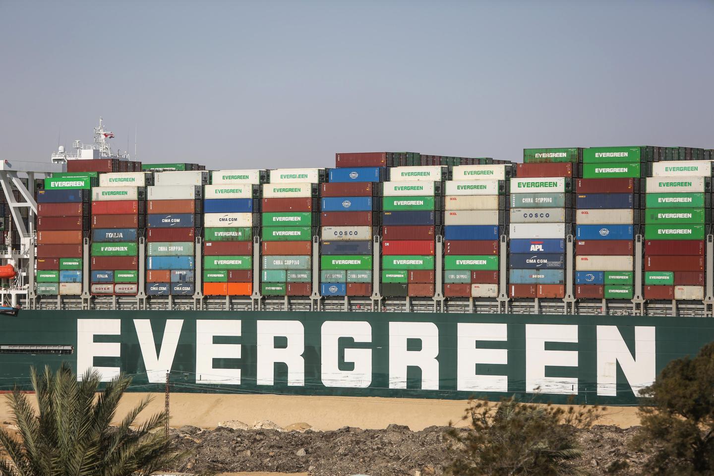 Evergreen blocked the Suez Canal last year. Now one of its ships has run aground again—in the U.S.