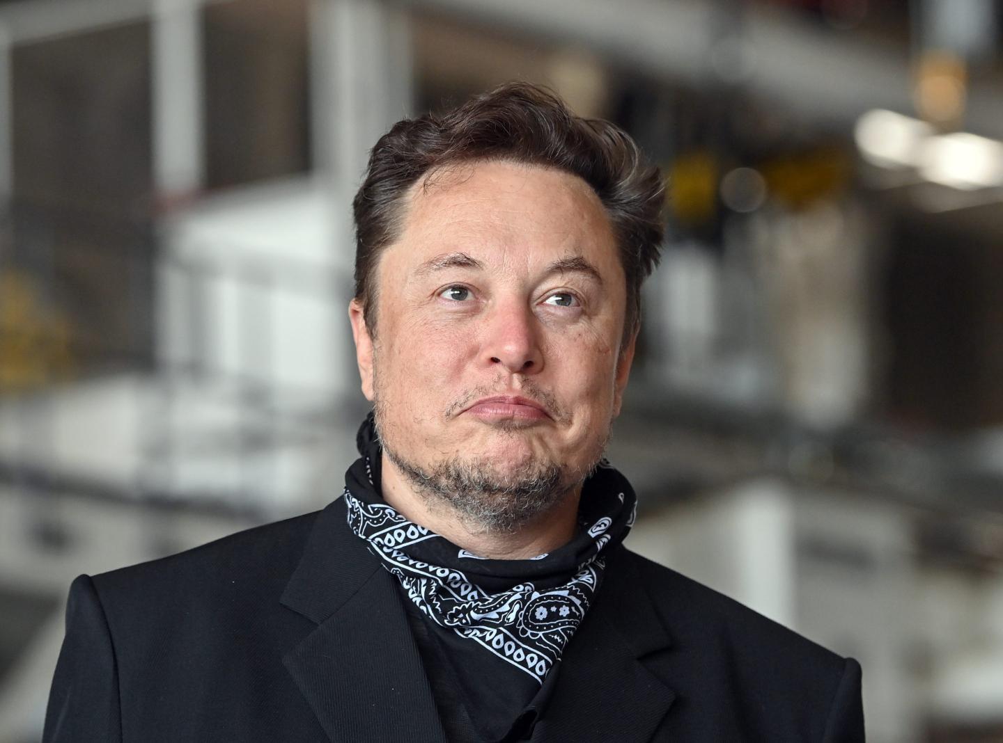 13 August 2021, Brandenburg, Grünheide: Elon Musk, Tesla CEO, stands in the foundry of the Tesla Gigafactory during a press event.