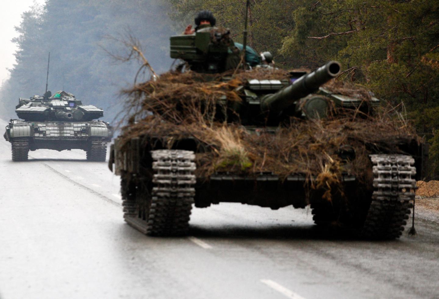Ukrainian tanks.