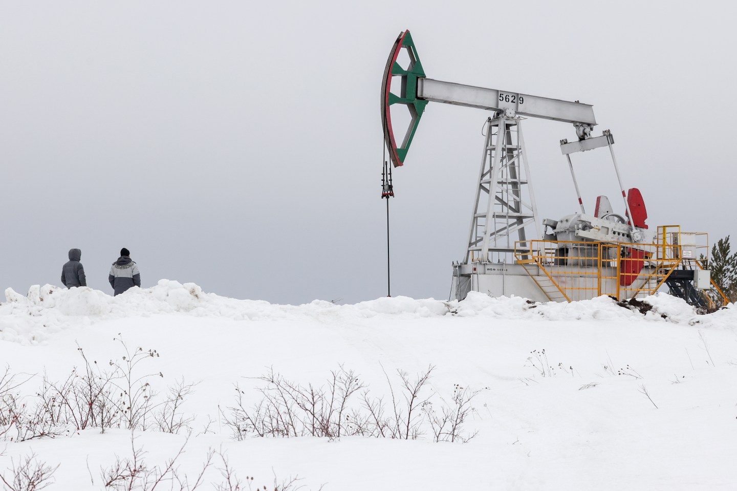 An oil rig in Russia.