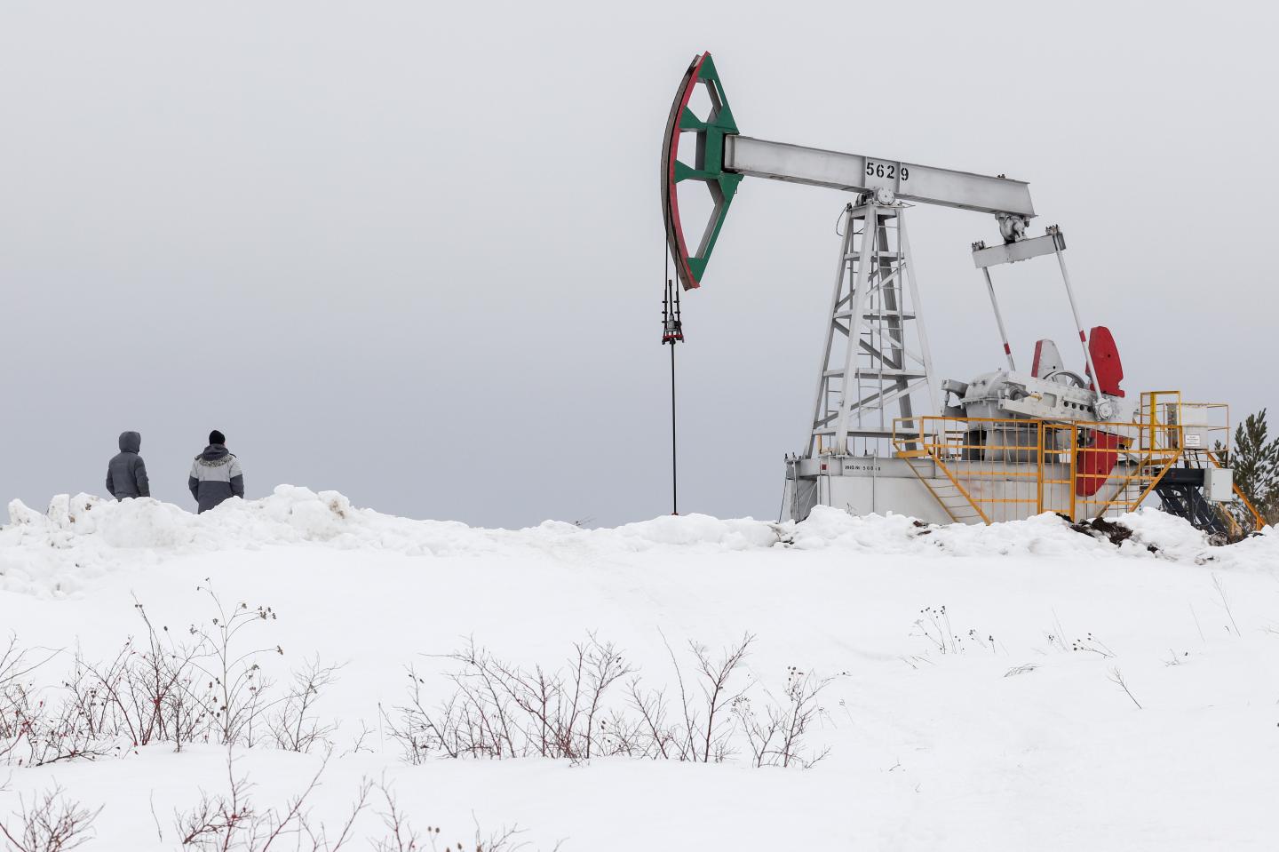 An oil rig in Russia.
