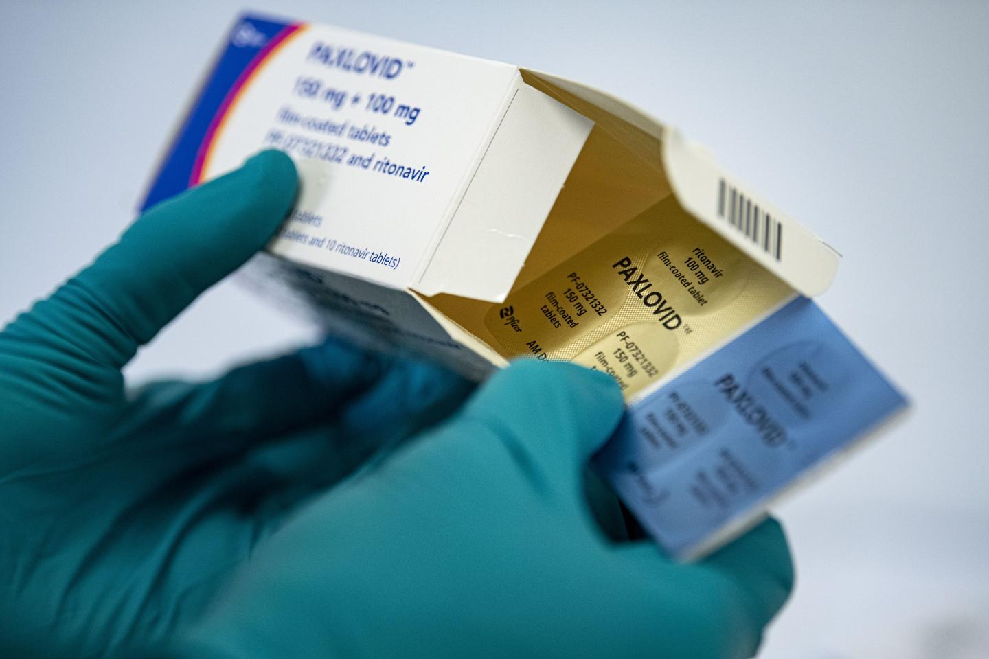 A box of Paxlovid, antiviral medication