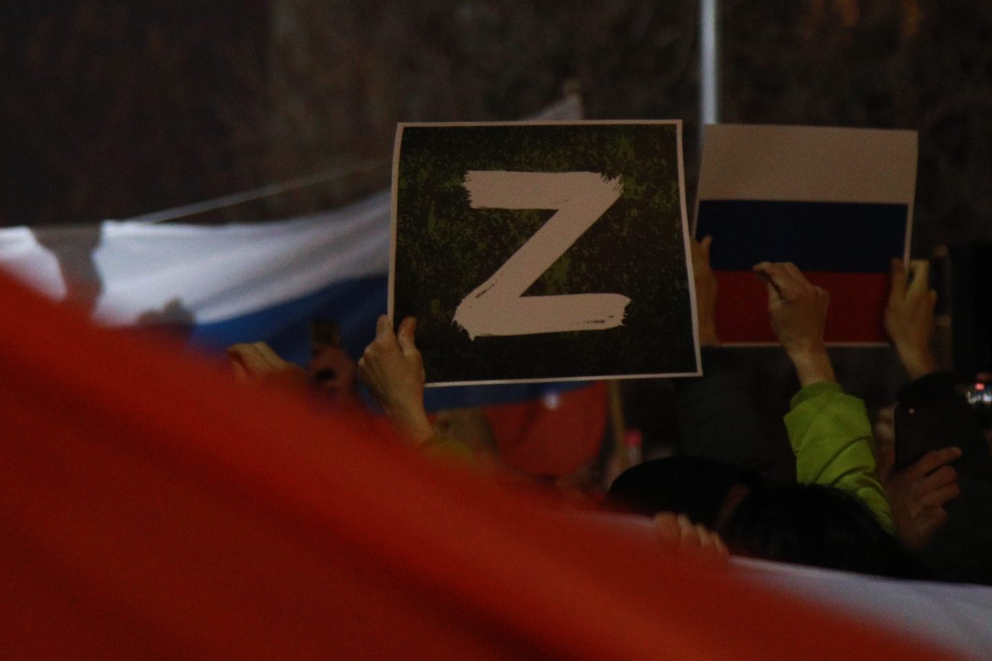 Z Symbol used in support of Russia in Serbia