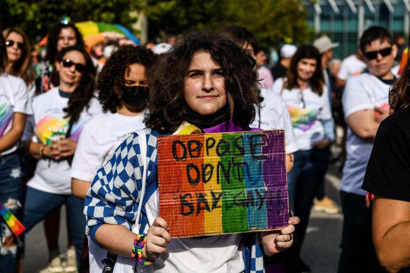 LGBTQ community protest Florida bill