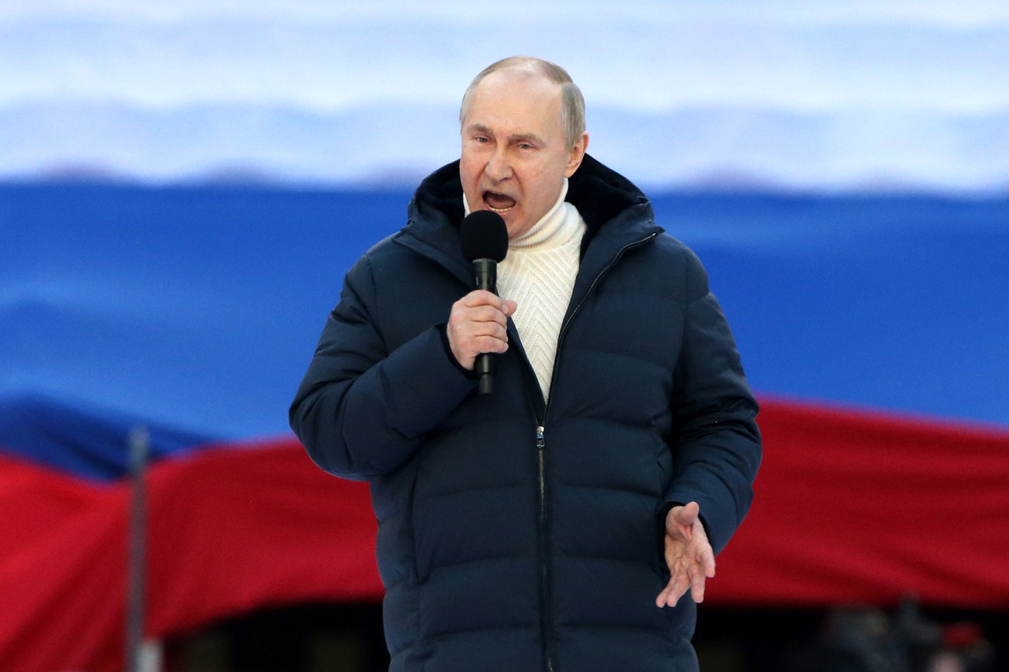 President Putin Addresses Supporters