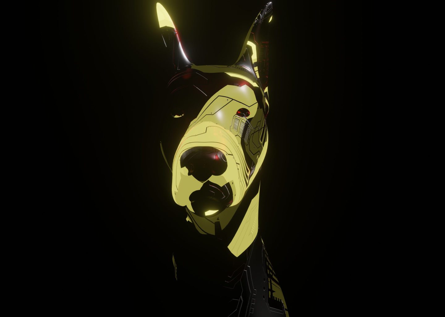 An artist’s rendering of a robotic watchdog