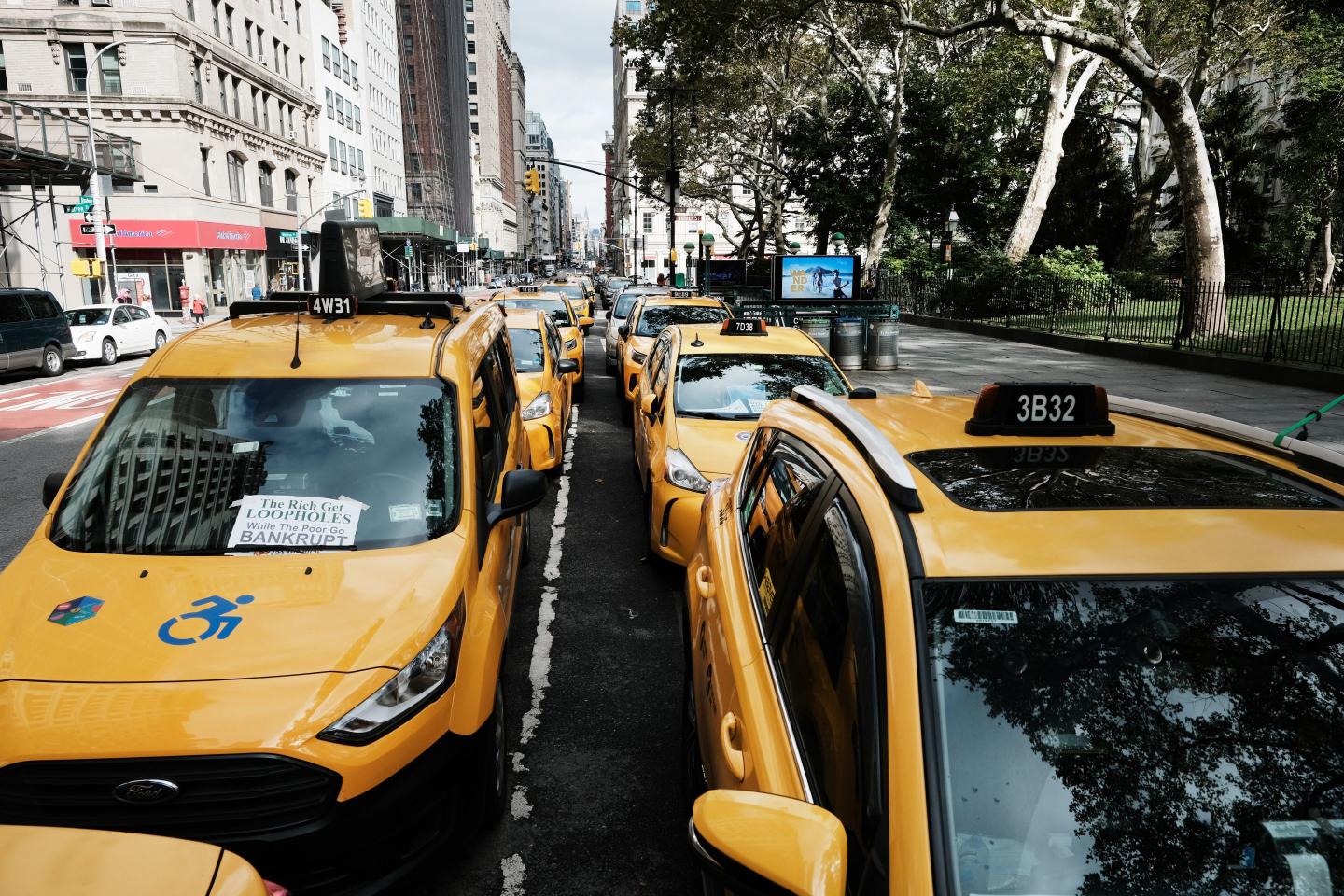 Yellow New York City taxis