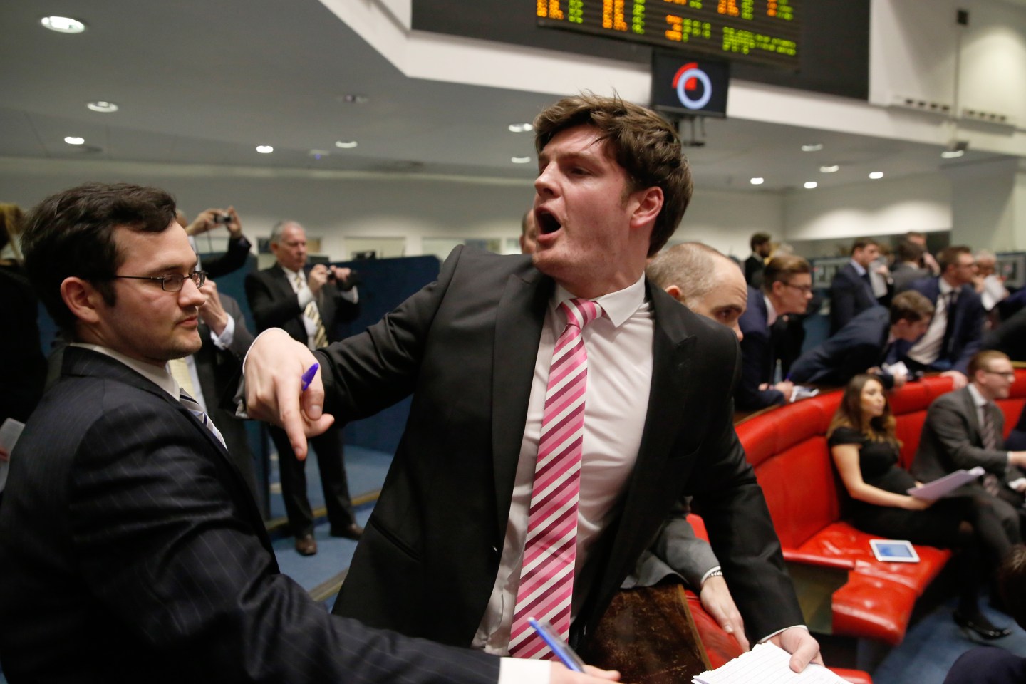 Brokers and clerks at the London Metal Exchange