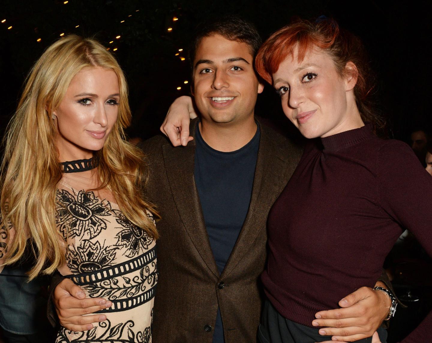 Paris Hilton, Jamie Reuben and Kate Rothschild attend the launch of Restaurant Ours in Kensington