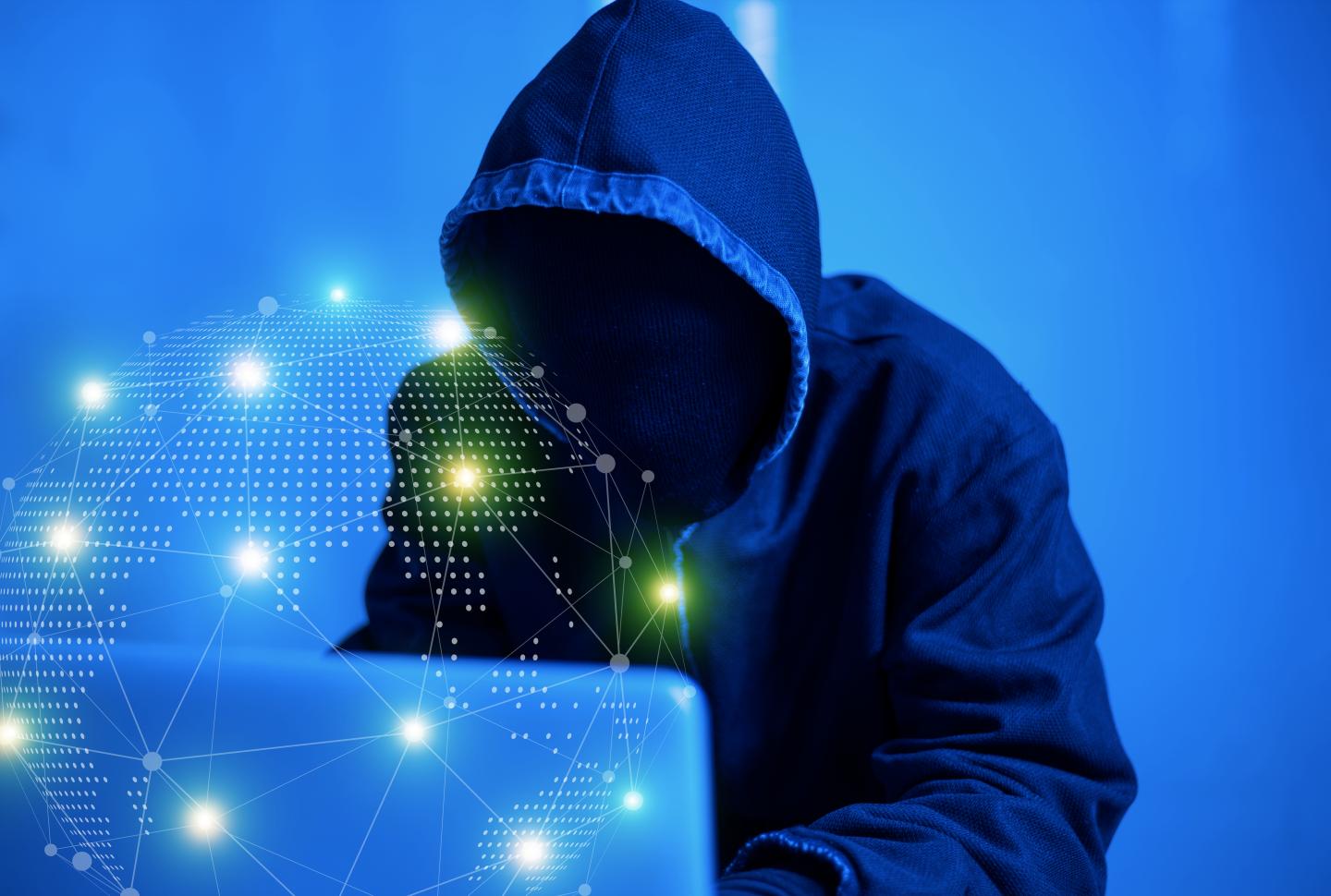 An artist’s rendering of a hacker working on code