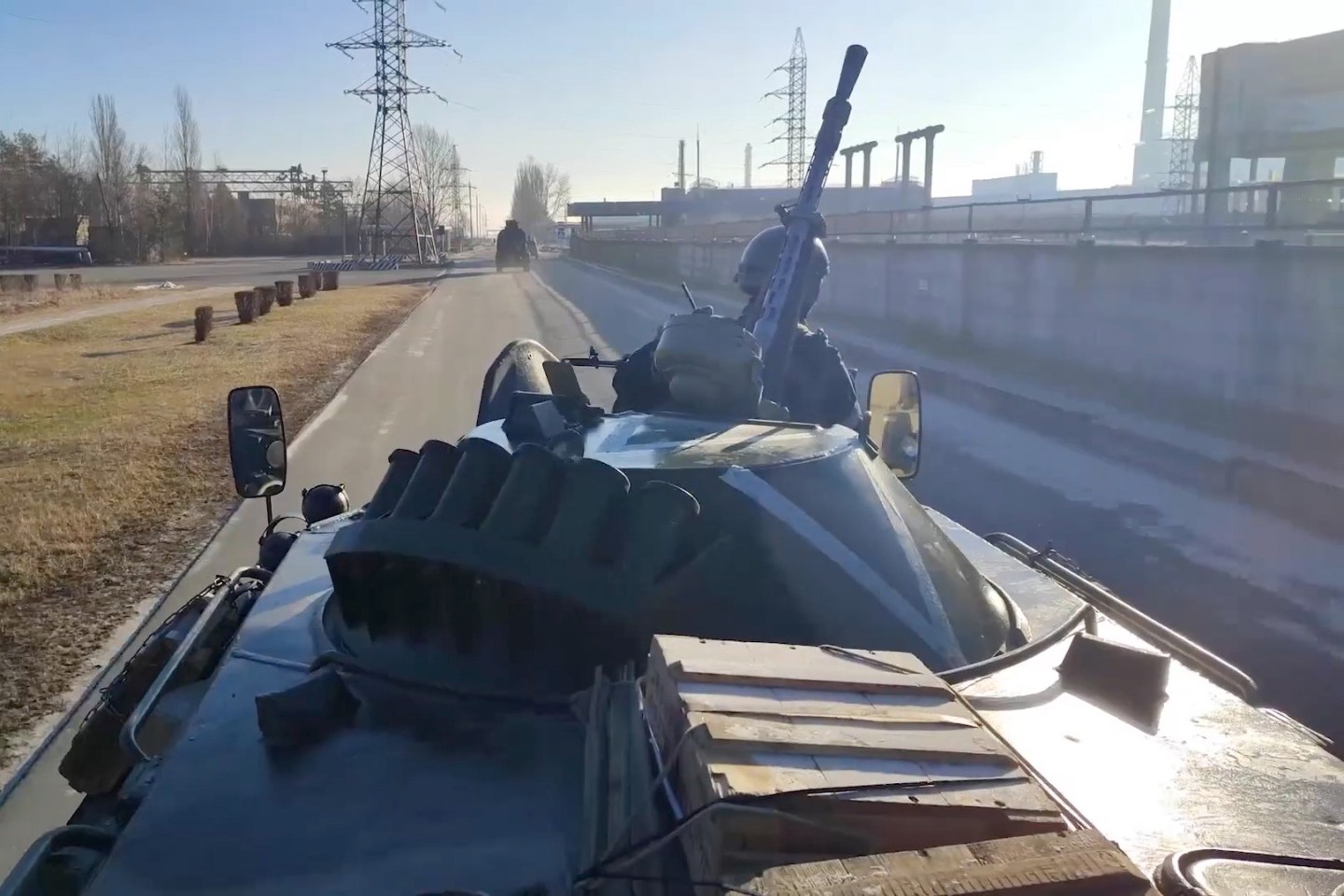Russian army occupy the Chernobyl Nuclear power plant in Pripyat, Ukraine, in this update image released by Russia Ministry of Defense on Monday March 7, 2022.EYEPRESS via Reuters Connect