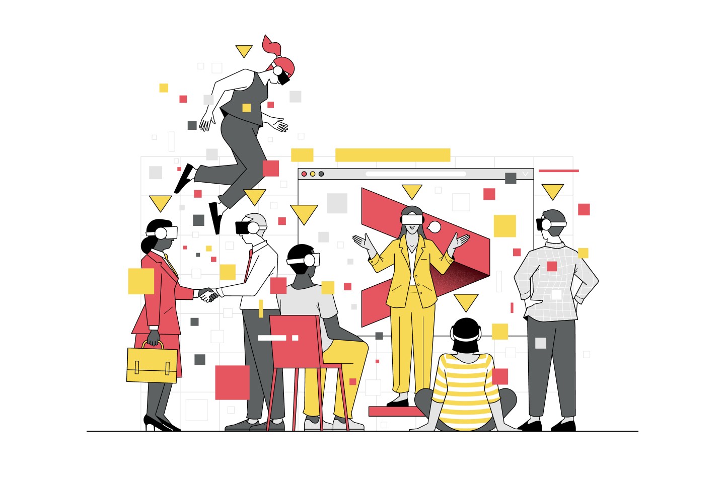 Illustration depicting Accenture's metaverse experience