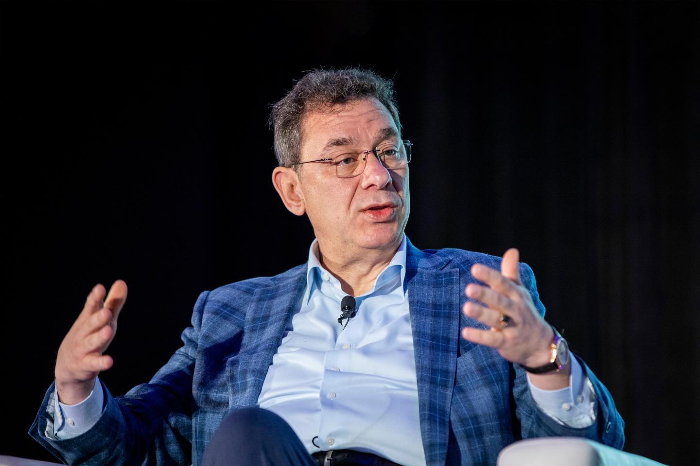 Albert Bourla, chairman and chief executive officer of Pfizer Inc., speaks during South By Southwest.